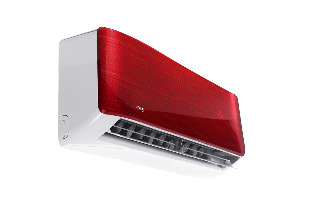 AIRE ACONDICIONADO DE DISEÑO VIVAX R+ ACP-12CH35AERI+ R32 ROJO